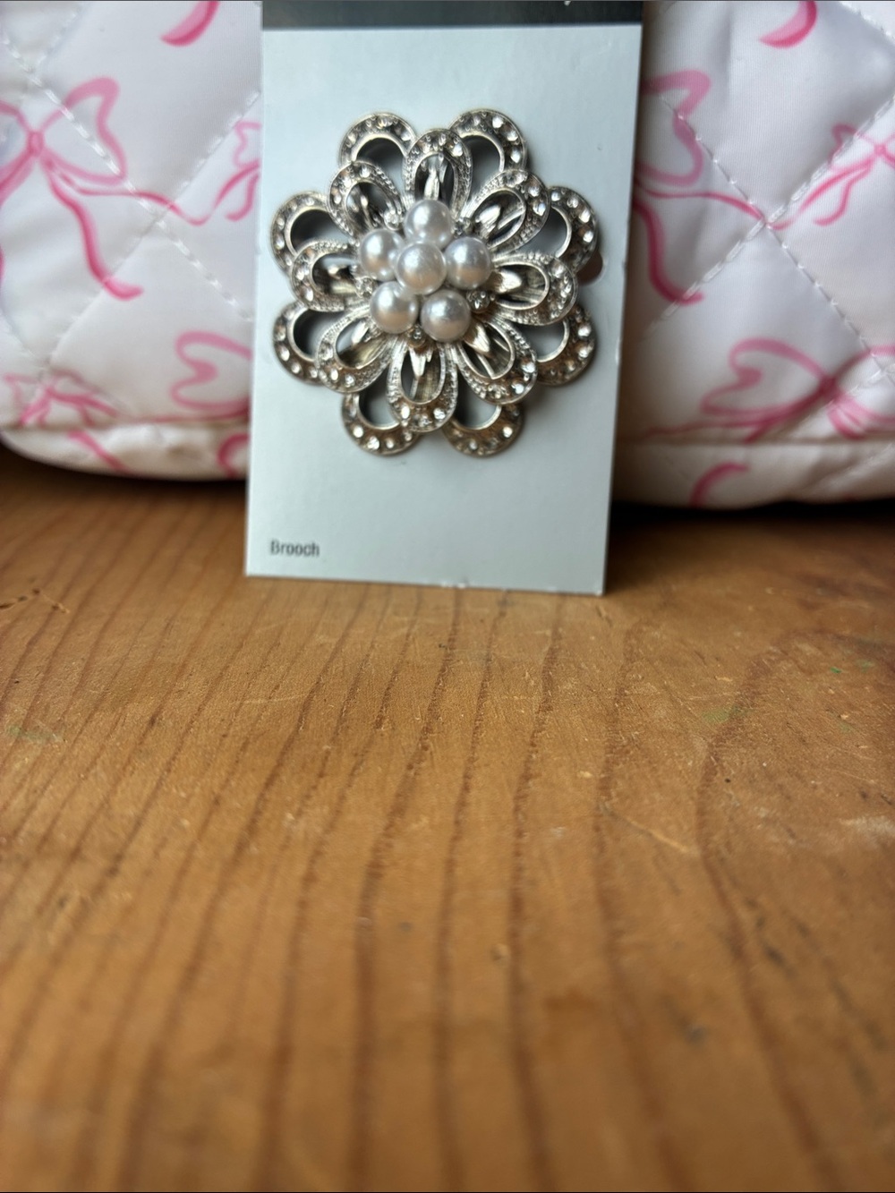 Silver Floral Pearl Brooch - Women Accessories